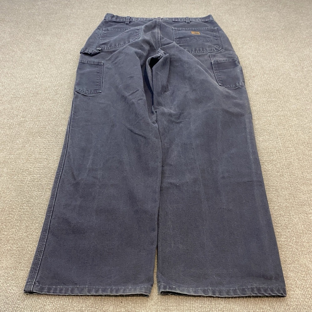 Carhartt Pants Mens 35x32 B11 PTB Carpenter Grunge Distressed Blue Faded Vintage